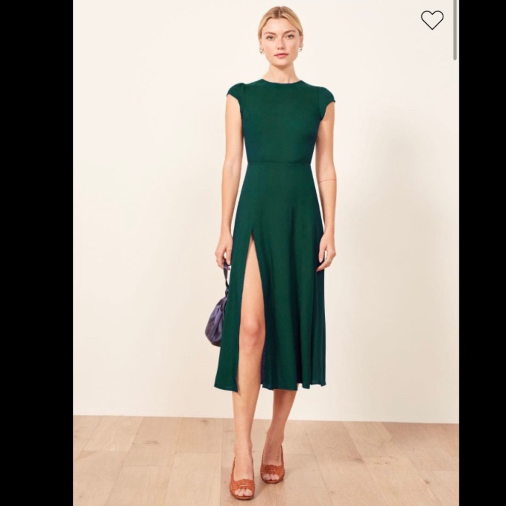 NWT Reformation Gavin Emerald Dress